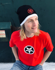 Godless Industries - The Black / White Two Tone Knit Beanie