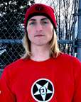 Godless Industries - The Red / Black Two Tone Knit Beanie