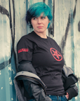 Godless Industries Black Tee Shirt Sleeve and Front