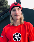 Godless Industries - The Red / Black Two Tone Knit Beanie