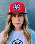 Godless Industries - The Red/White Snapback Hat