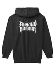 GODLESS FUCKING HORROR WHITE LABEL LABEL ZIP-UP HOODIES