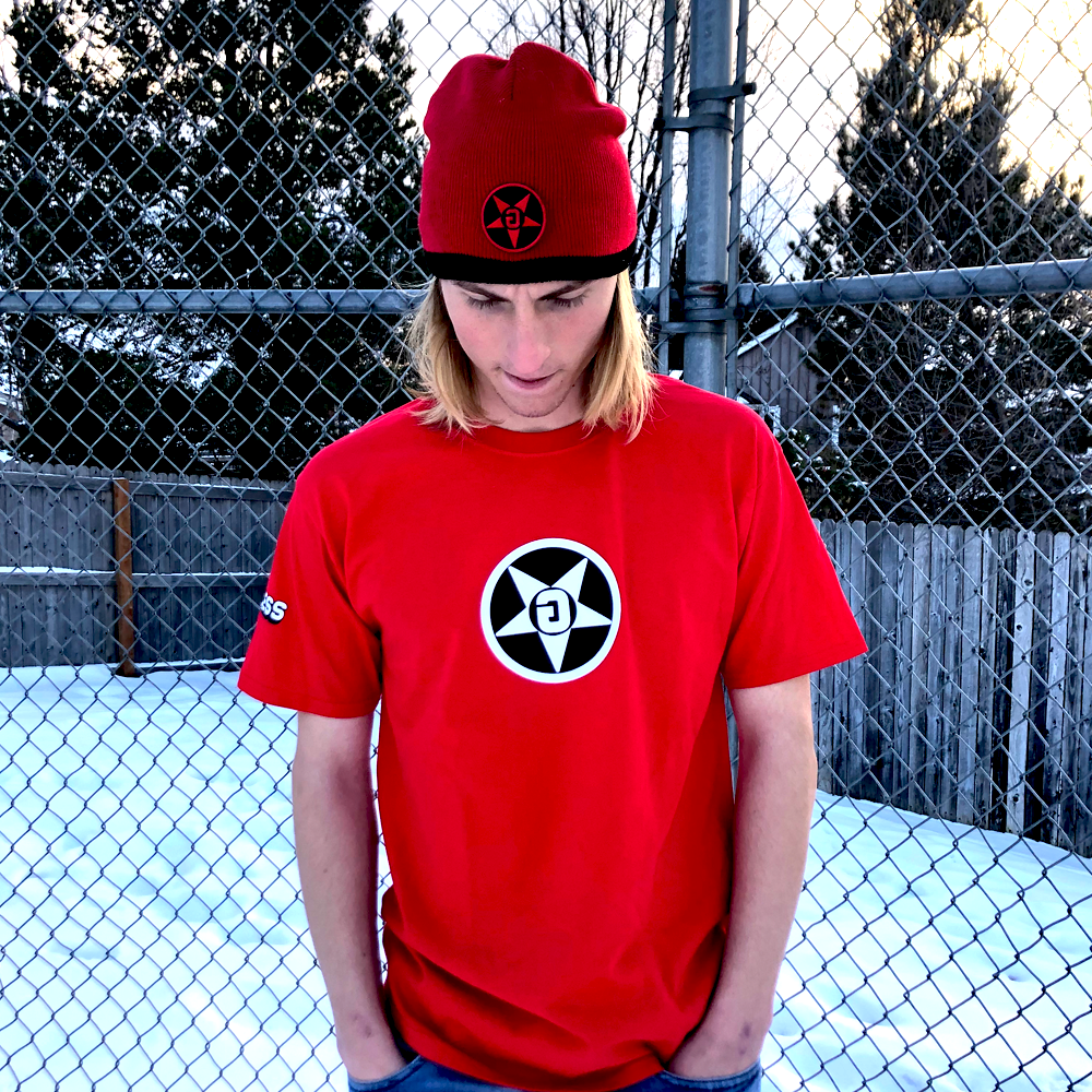 Godless Industries - The Red / Black Two Tone Knit Beanie