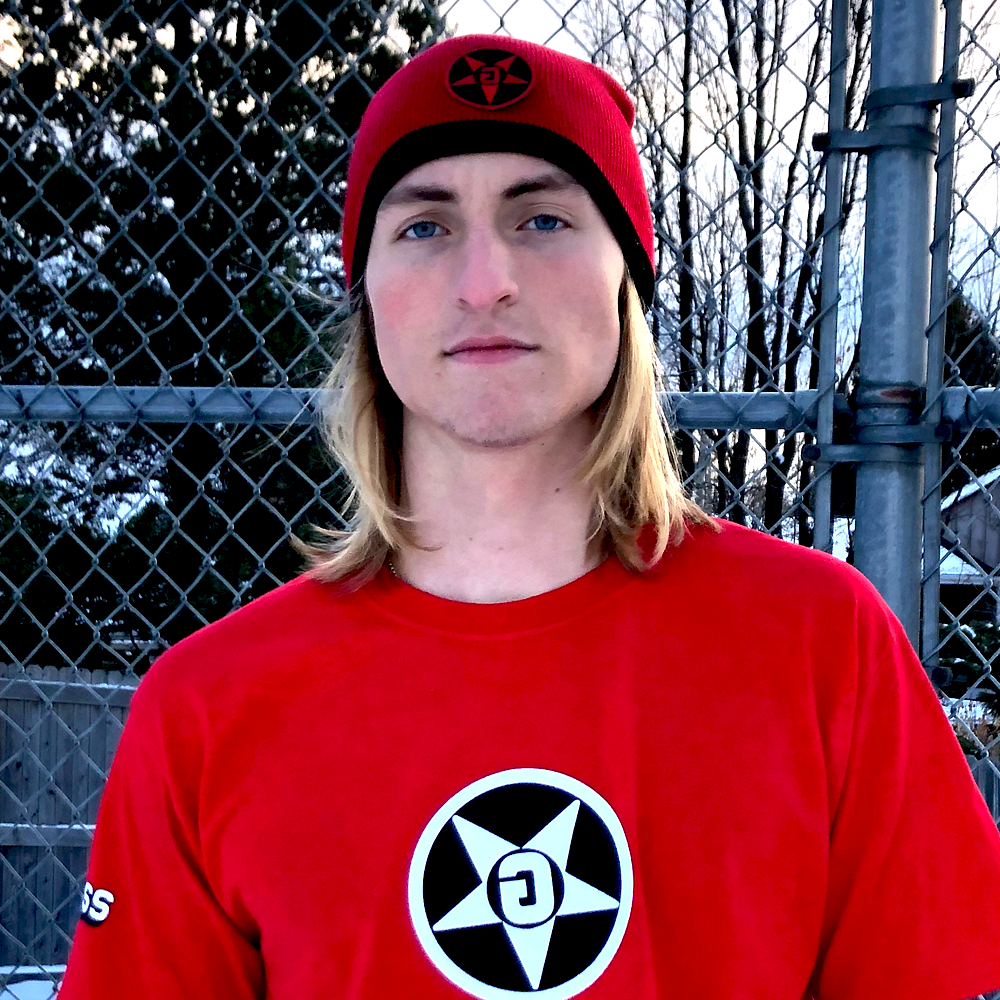 Godless Industries - The Red / Black Two Tone Knit Beanie