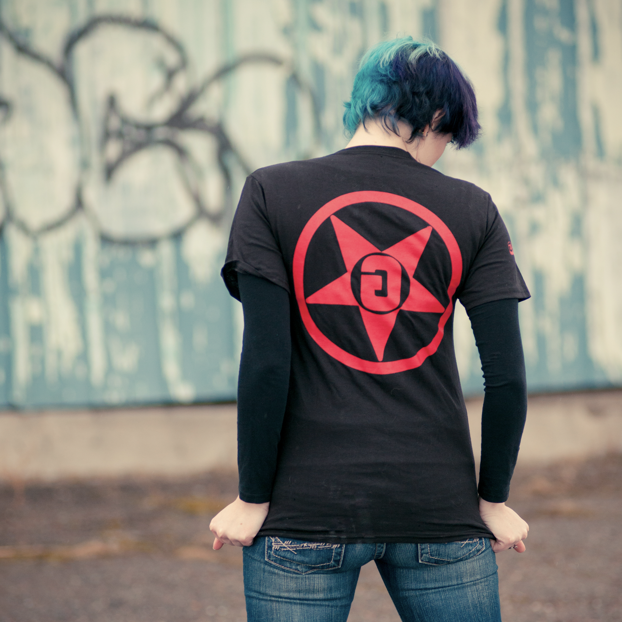 Godless Industries Black Tee Shirt Back