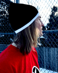 Godless Industries - The Black / White Two Tone Knit Beanie