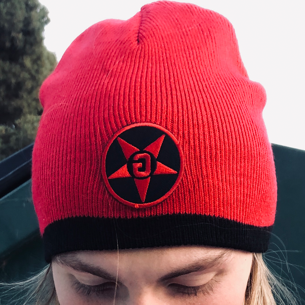 Godless Industries - The Red / Black Two Tone Knit Beanie