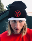 Godless Industries - The Black / White Two Tone Knit Beanie