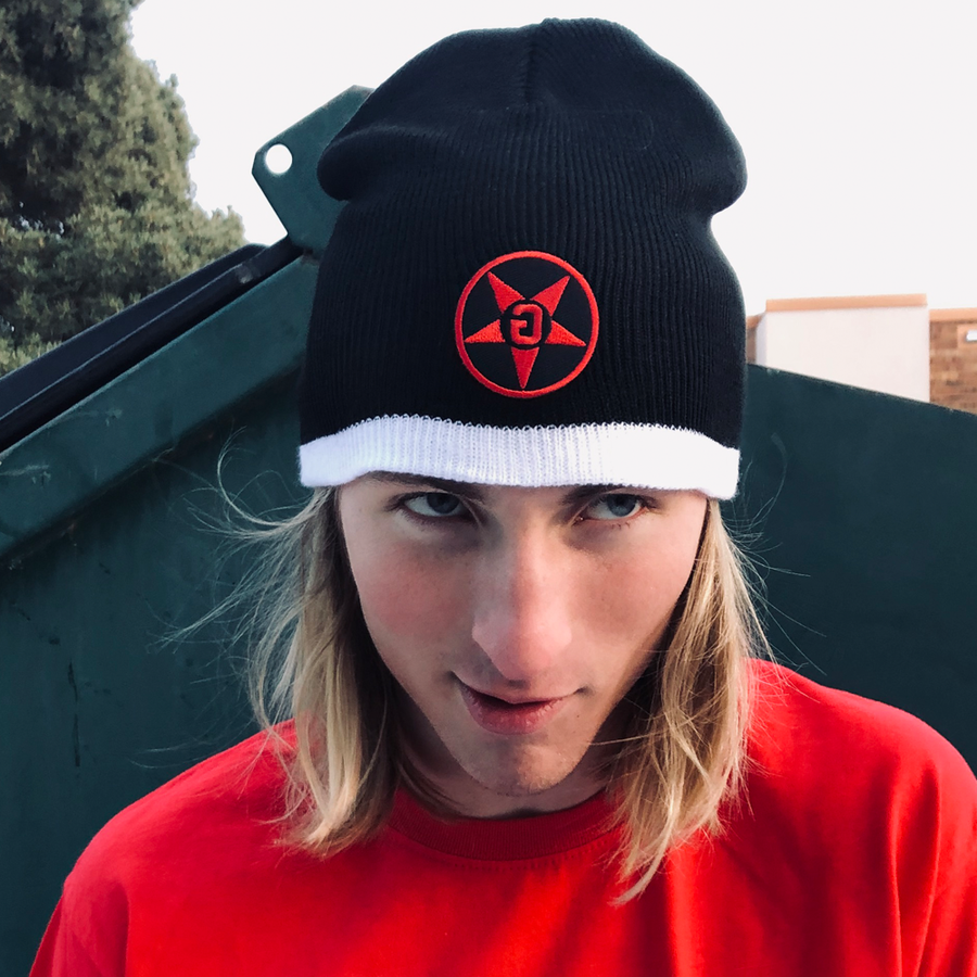 Godless Industries - The Black / White Two Tone Knit Beanie