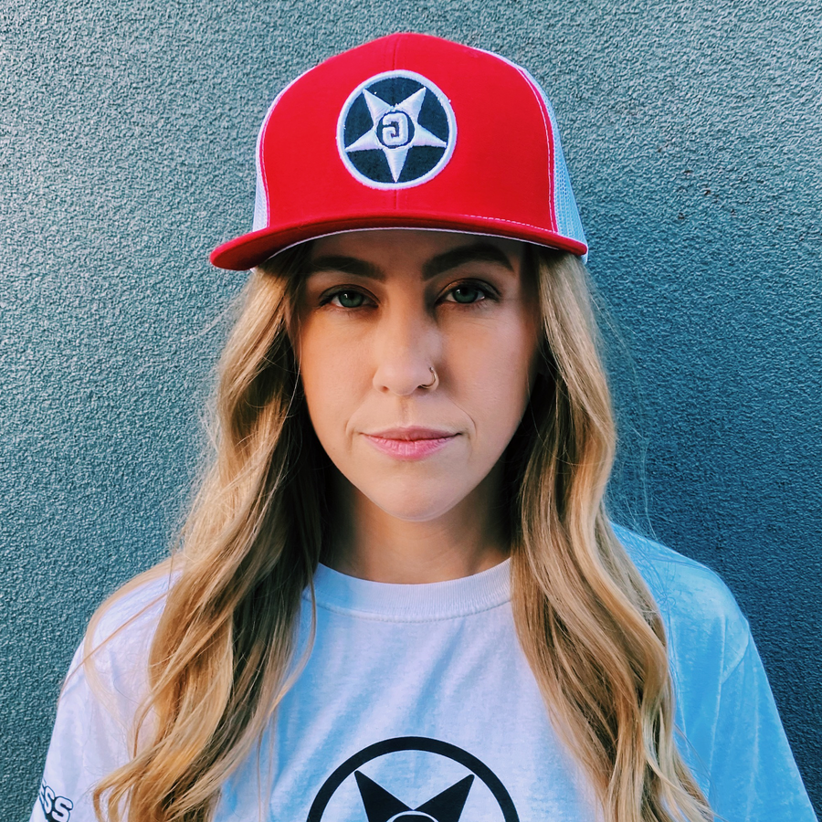 Godless Industries - The Red/White Snapback Hat